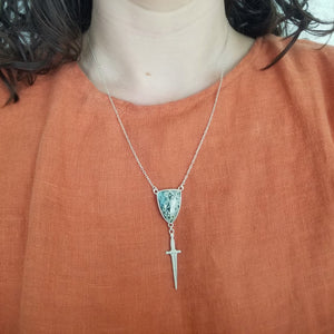 Sword and Shield Necklace with Ocean Jasper