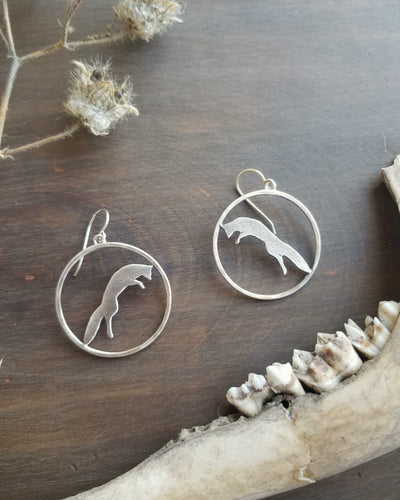 Fox Circle Earrings