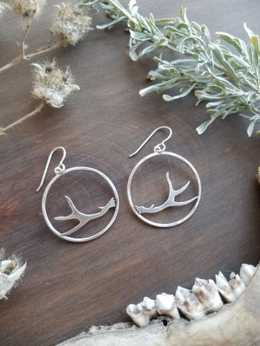 Antler Circle Earrings