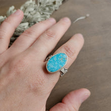 Turquoise Sagebrush Cocktail Ring Size 8.5