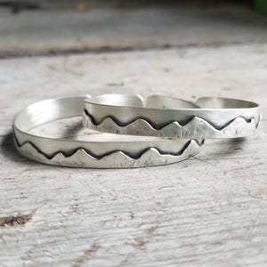 Mountain Cuff Bracelet, Made to Order
