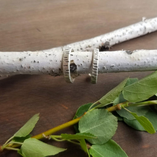 Birch Bark Hoop Earrings