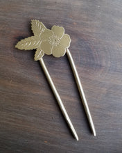 Wild Rose Brass Hairpin