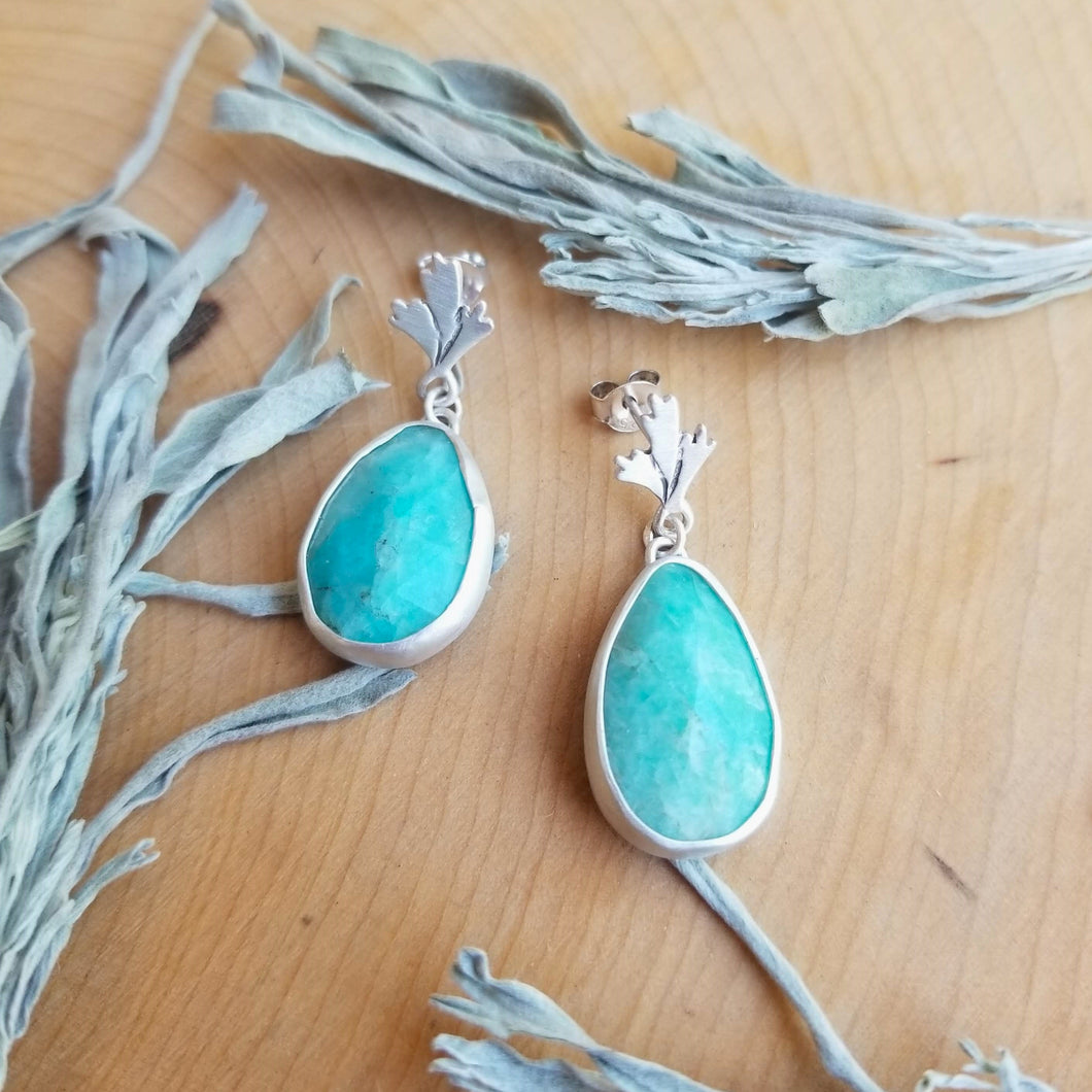 Amazonite Sagebrush Earrings