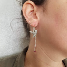 Hummingbird Dangles with Tourmaline