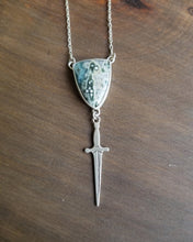 Sword and Shield Necklace with Ocean Jasper