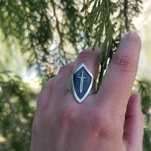 Sword and Shield Ring, Size 10