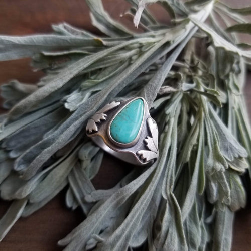 Turquoise Sage Ring, size 7