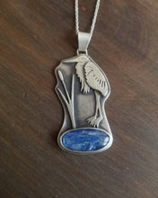 Great Blue Heron and Kyanite Necklace