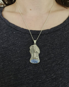 Great Blue Heron and Kyanite Necklace