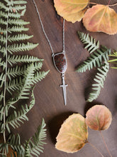 Dinosaur Bone Sword and Shield Necklace