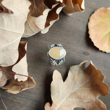 Oak Leaf Yellow Sapphire Ring Size 8