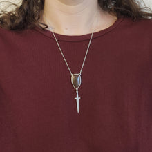 Dinosaur Bone Sword and Shield Necklace