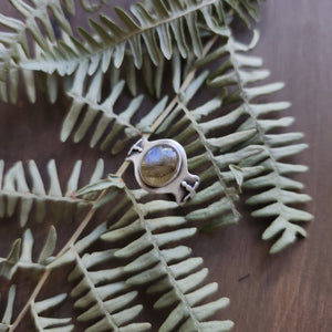 Labradorite Sword Ring, size 9