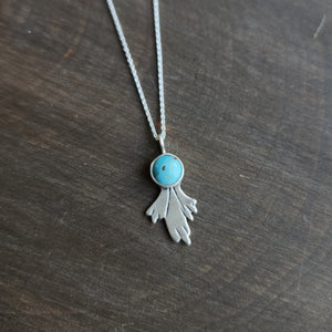 Tiny Sagebrush and Turquoise Necklace