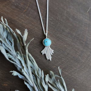 Tiny Sagebrush and Turquoise Necklace