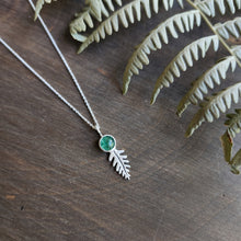 Tiny Fern and Aventurine Necklace