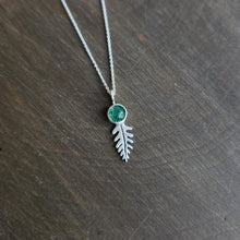 Tiny Fern and Aventurine Necklace