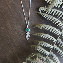 Tiny Fern and Aventurine Necklace