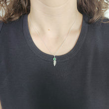 Tiny Fern and Aventurine Necklace