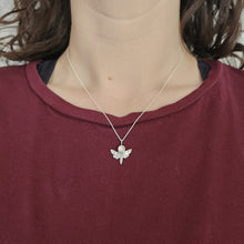 Tiny Death's Head Moth Moonstone Necklace