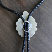 Snake and Sego Lily Turquoise Bolo Tie