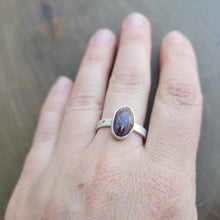 Cosmic Boulder Opal Ring size 8.5