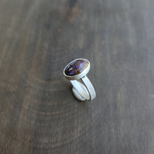 Cosmic Boulder Opal Ring size 8.5