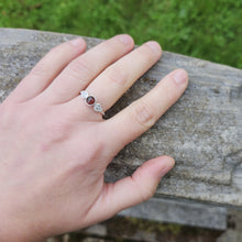 Tiny Skull and Black Opal Ring, Made to Order