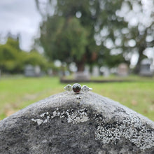 Tiny Skull and Black Opal Ring, Made to Order