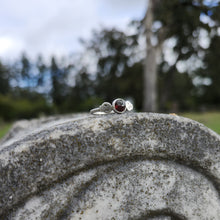 Tiny Skull and Black Opal Ring, Made to Order