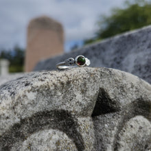 Tiny Skull and Black Opal Ring, Made to Order