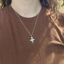 Tiny Luna Moth and Moonstone Necklace