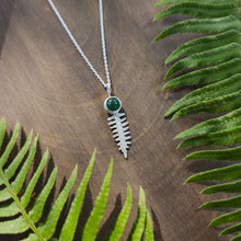 Tiny Fern and Aventurine Necklace