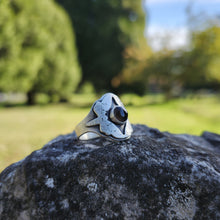 Death's Head Moth Smokey Quartz Ring, Size 8