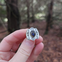 Bat and Labradorite Ring, Size 7