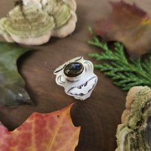 Bat and Labradorite Ring, Size 7