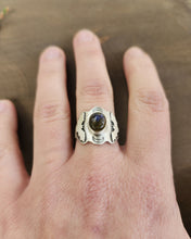 Bat and Labradorite Ring, Size 7