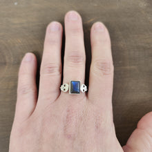 Skull and Labradorite Ring, Size 9