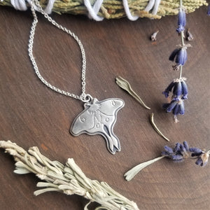 Luna Moth Charm Necklace