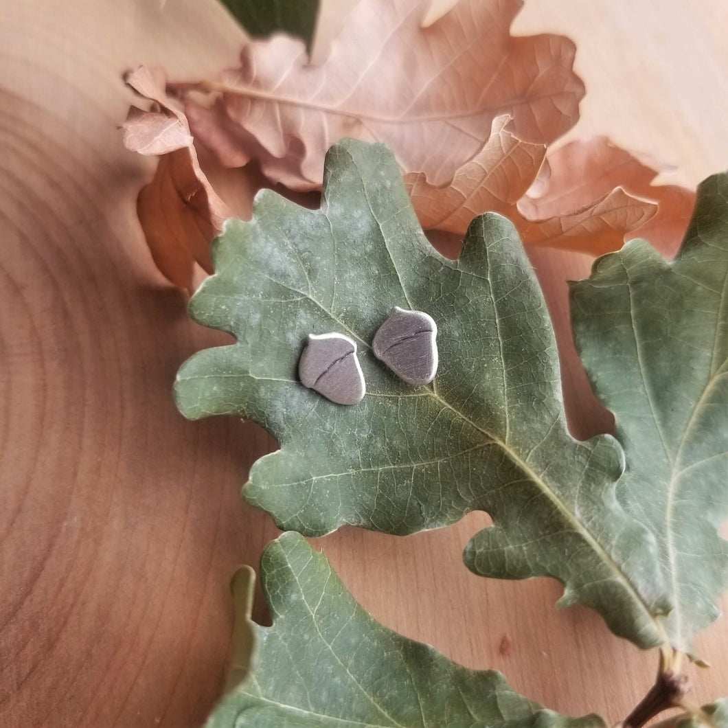 Tiny Acorn Stud Earrings