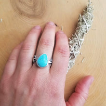 Turquoise Sagebrush Cocktail Ring Size 10