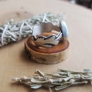 Turquoise Sagebrush Cocktail Ring Size 10