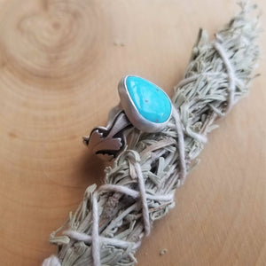 Turquoise Sagebrush Cocktail Ring Size 10