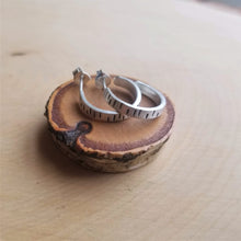 Birch Bark Hoop Earrings