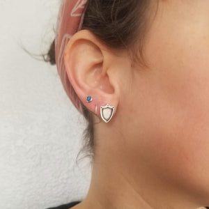 Shield Stud Earrings