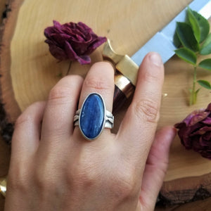 Sword Ring with Kyanite, size 8.5