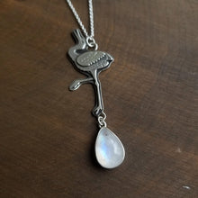 Sandhill Crane and Moonstone Necklace